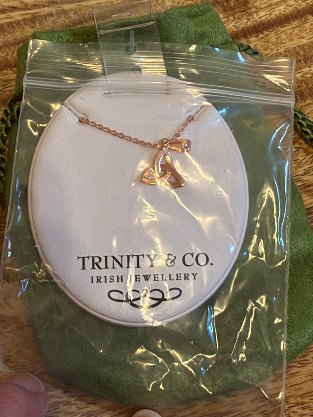 Trinity & Co. Rose-Tone Trinity Knot Pendant Necklace